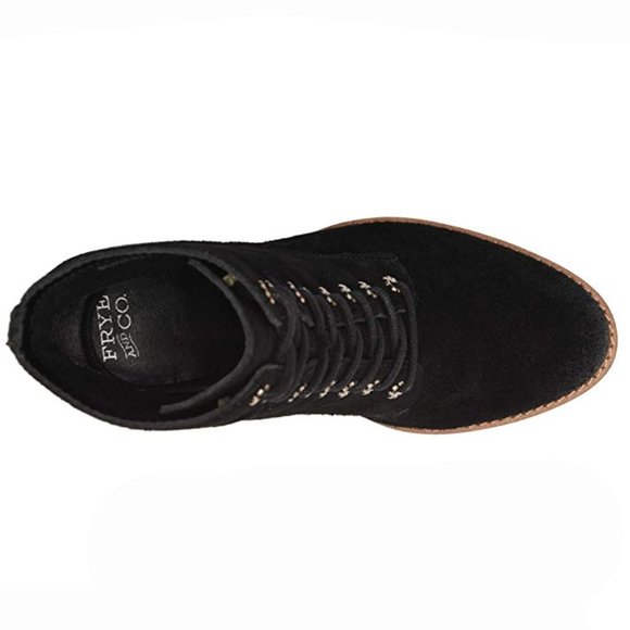 NIB FRYE ALLISTER LACE UP BLACK LEATHER BOOTS - Picture 7 of 9